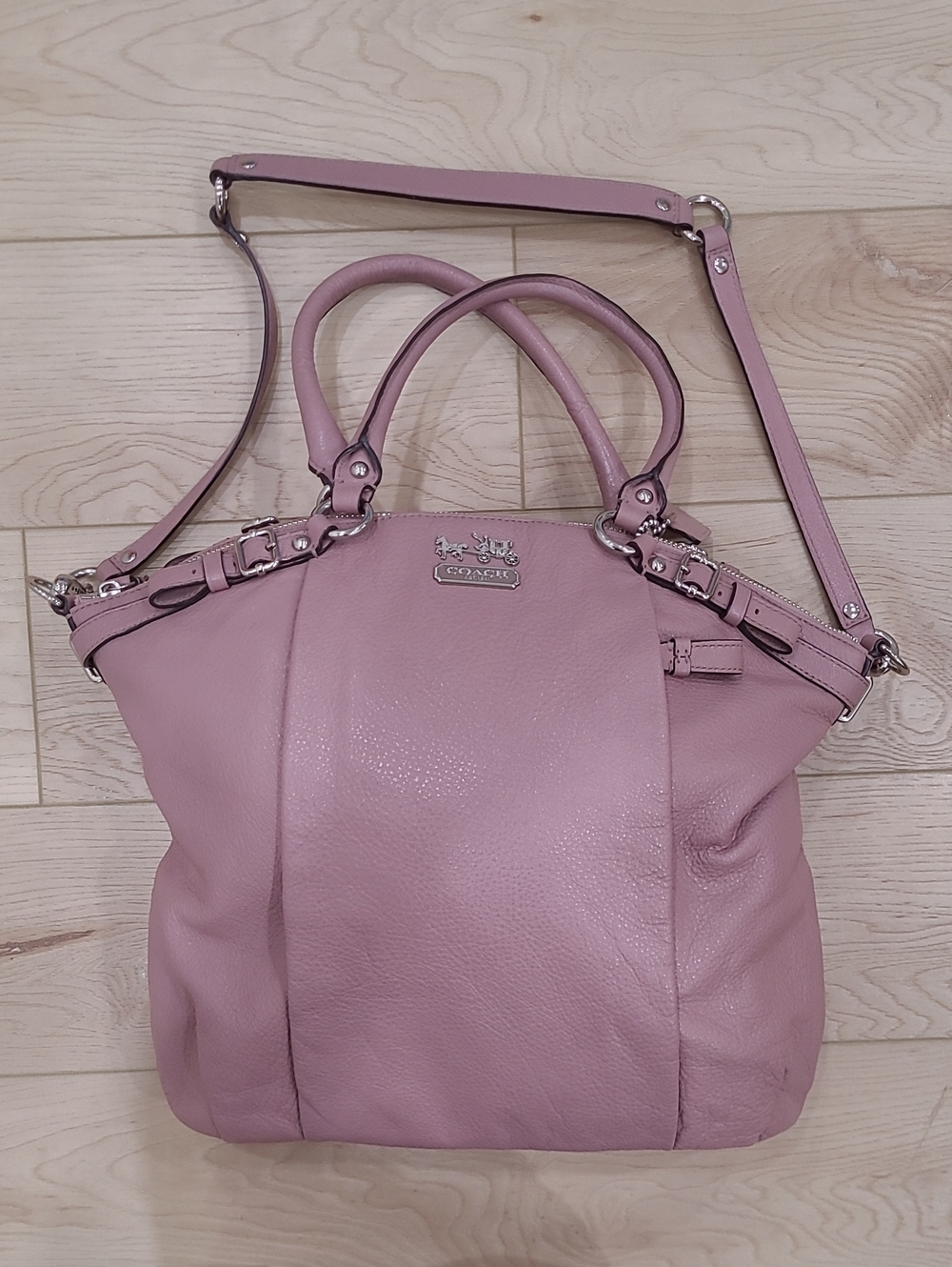 2011/2012 Y2K Coach Madison Leather Lindsey Satchel Dusty Rose/Pastel Pink Shade